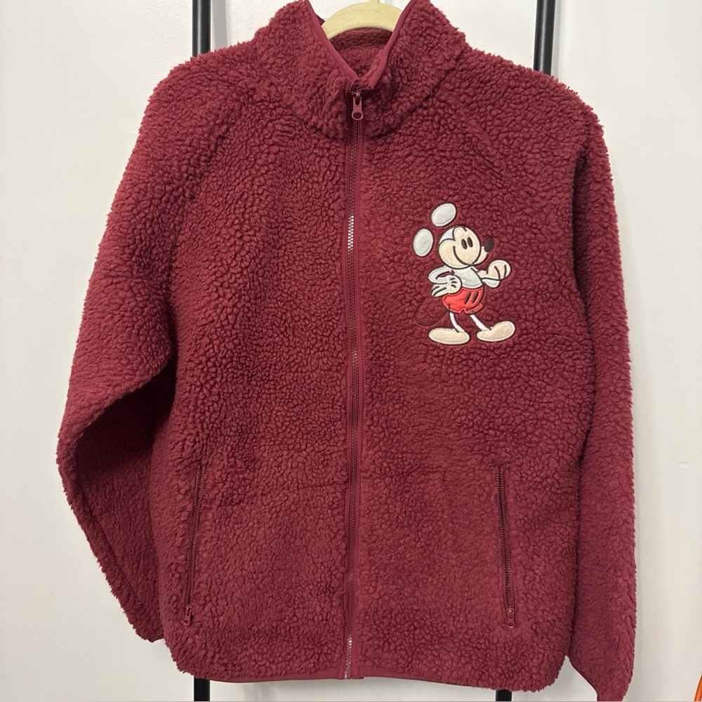 Disney Parks Mickey Mouse Mousewear Fleece Jacket Women Size M Oversized New